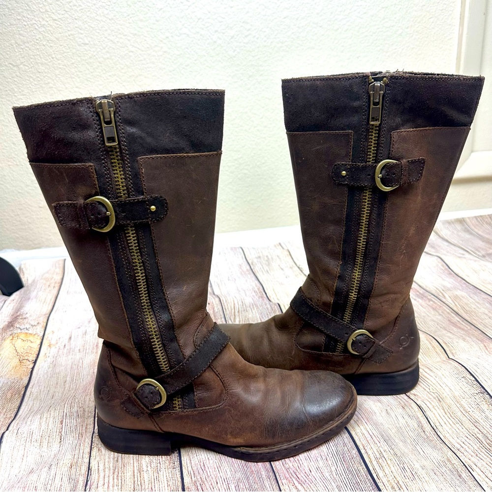 Born oiled leather boots, size 9